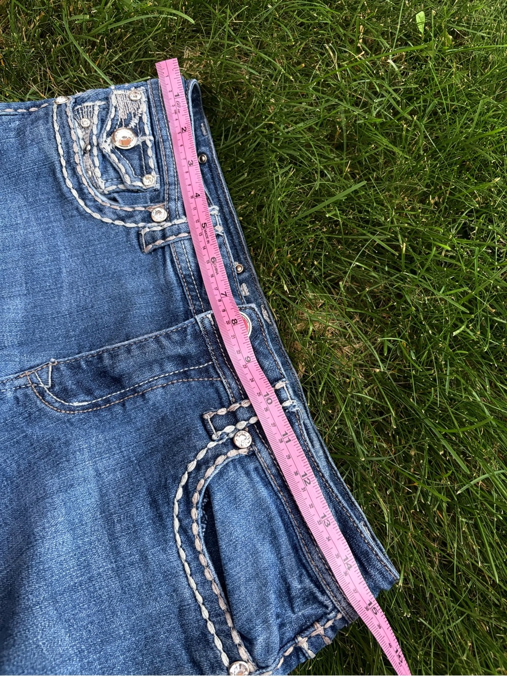 L.A. idol Women's Dark Blue Embellished Bootcut Jeans - Picture 9 of 11